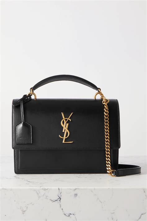 ysl sunset medium leather shoulder bag|YSL sunset medium chain bag.